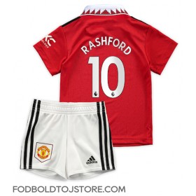 Manchester United Marcus Rashford #10 Hjemmebanesæt Børn 2022-23 Kortærmet (+ Korte bukser)